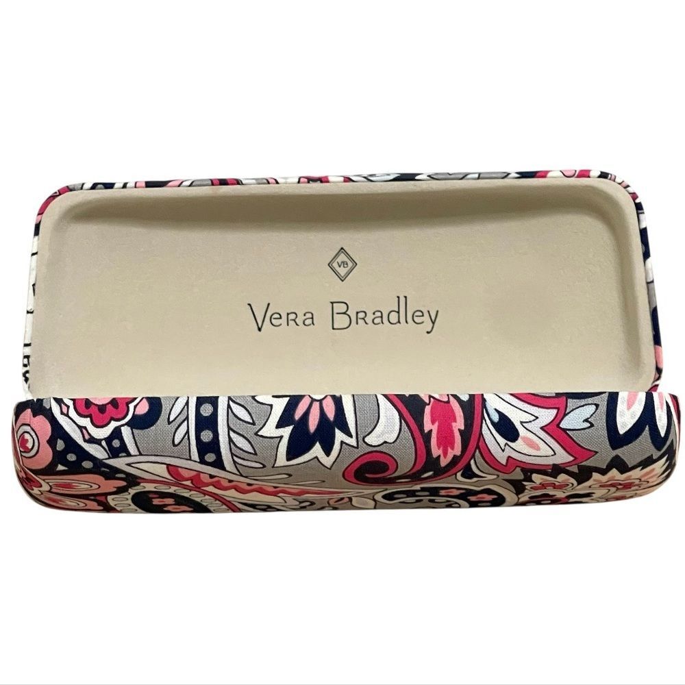 Vera Bradley Gramercy Paisley Clamshell Sunglasses Hinged Hard Case Boho Cottage